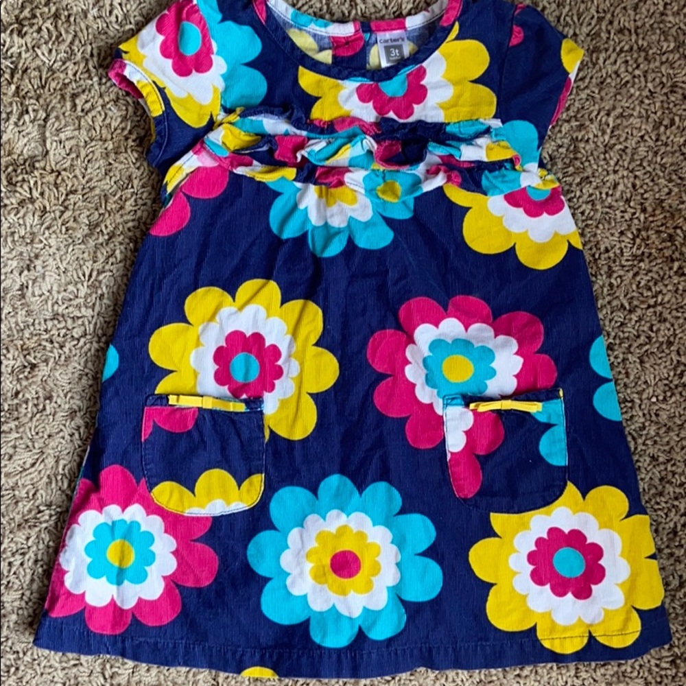 Carter’s Corduroy Floral Dress Back to School 3T